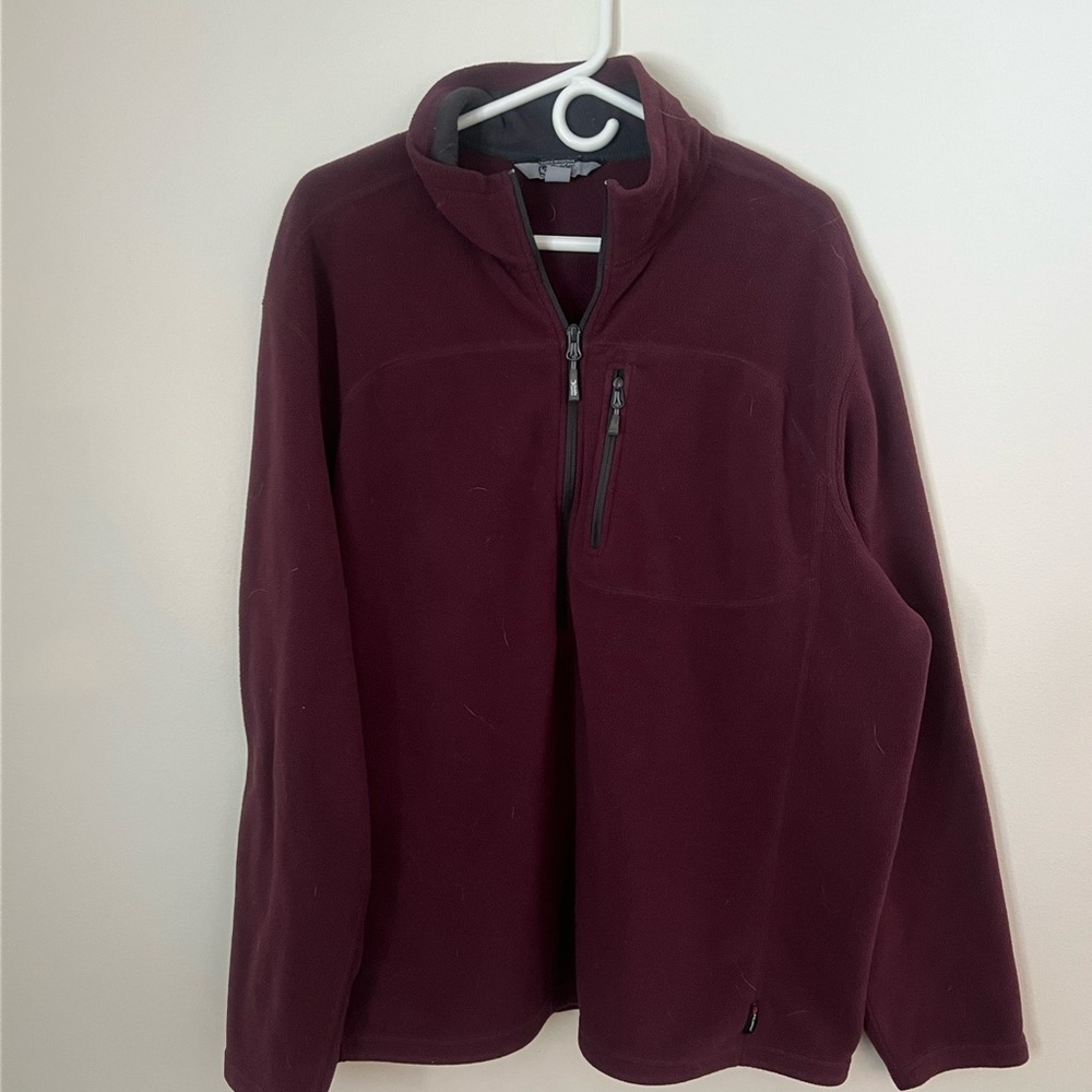 Gander Mountain Men's Maroon Zip-Up Sweater
